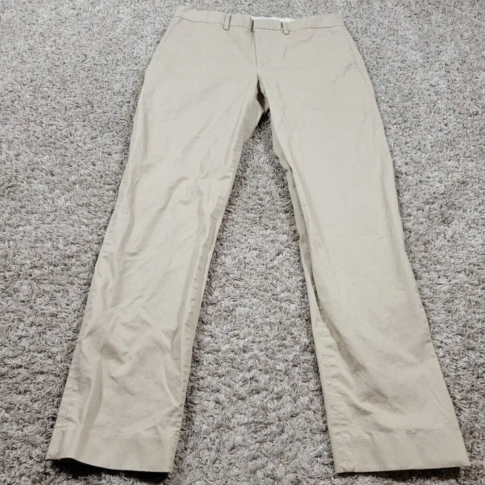 J Crew Pants Mens 32x30.5 Tag 32x32 Beige Straight Flex Bedford Preppy Chino